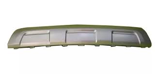 REAR BUMPER LOWER SKID PLATE- MATTE SILVER- W/ SENSOR HOLES