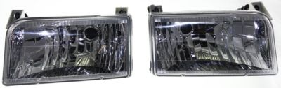 PERFORMANCE HEADLAMP SET LH (DRIVER SIDE)+RH (PASSENGER SIDE) - CLEAR - DIAMOND DESIGN