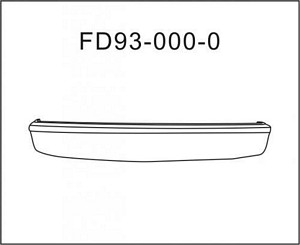 FRONT BUMPER FACE BAR- CHROME W/O PAD HOLE -GAS- W/O LIGHTNING