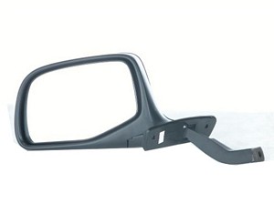 MIRROR- CHROME & BLACK. LH (DRIVER SIDE)- MANUAL-PADDLE DESIGN